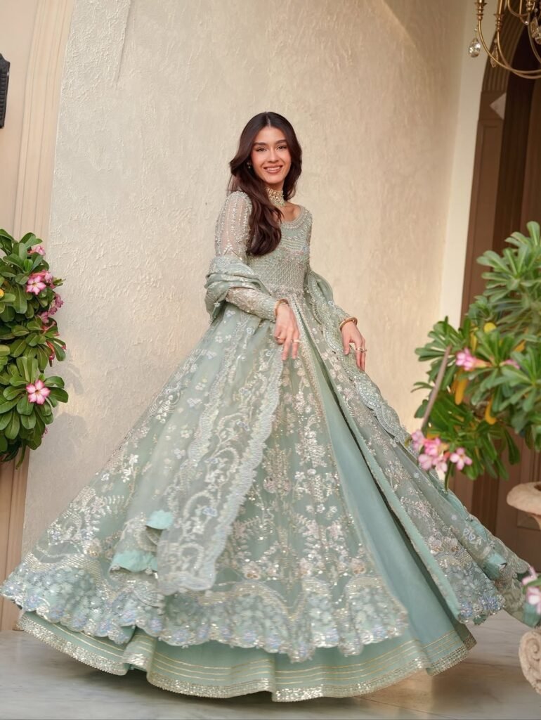 Ethereal Mint Green Eid Gown