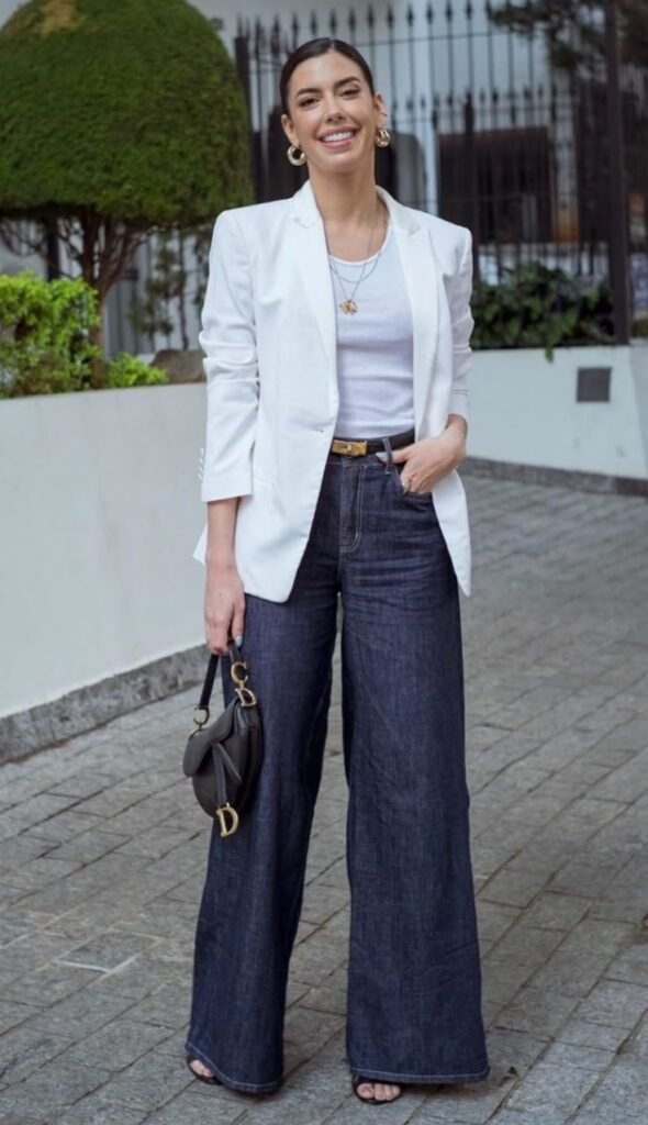 Smart Casual Blazer & Denim Work Outfits