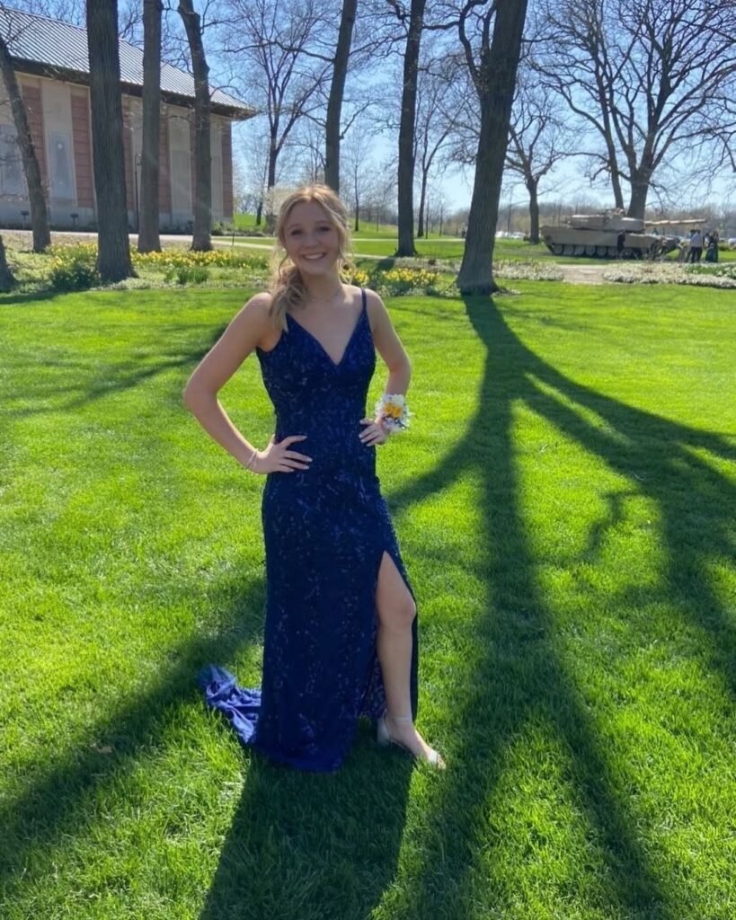 Sparkly Navy Blue Prom Dress