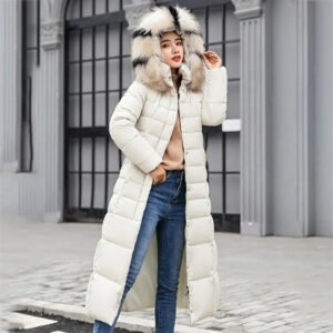 Tailored Long Coat with Hoodie Layer