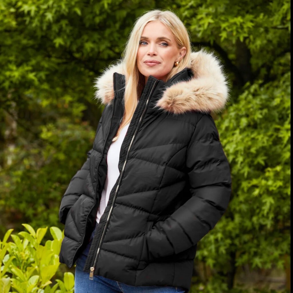 Puffy Parka with Faux-Fur Hood