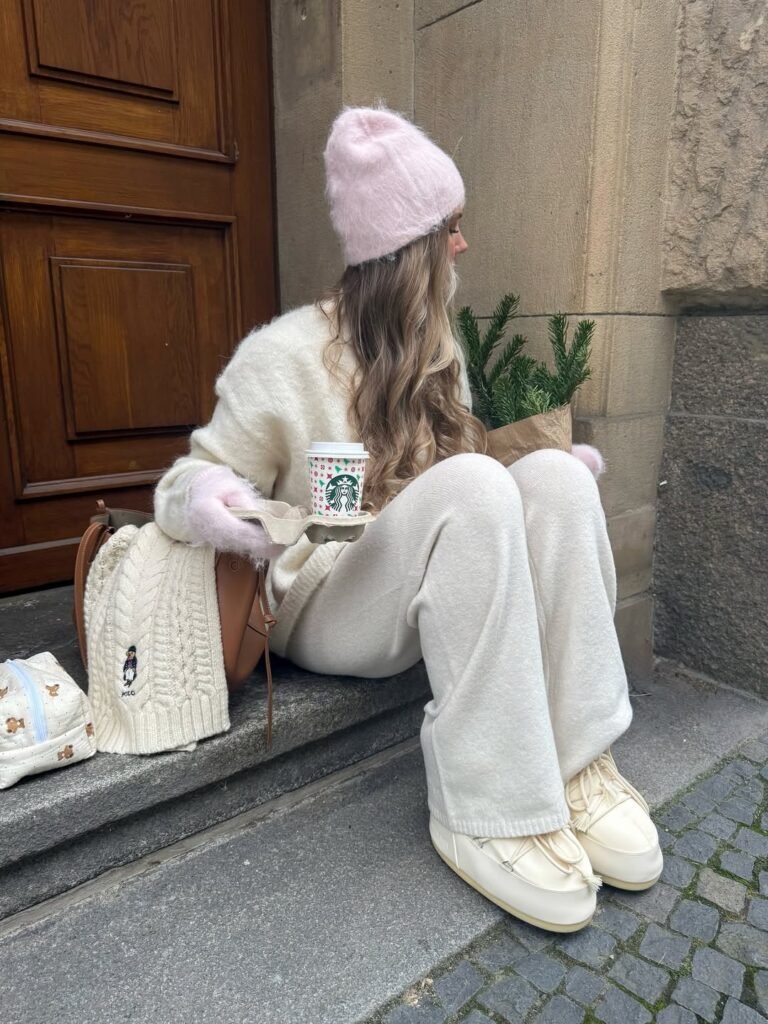 Winter Neutrals with Cozy Moon Boots