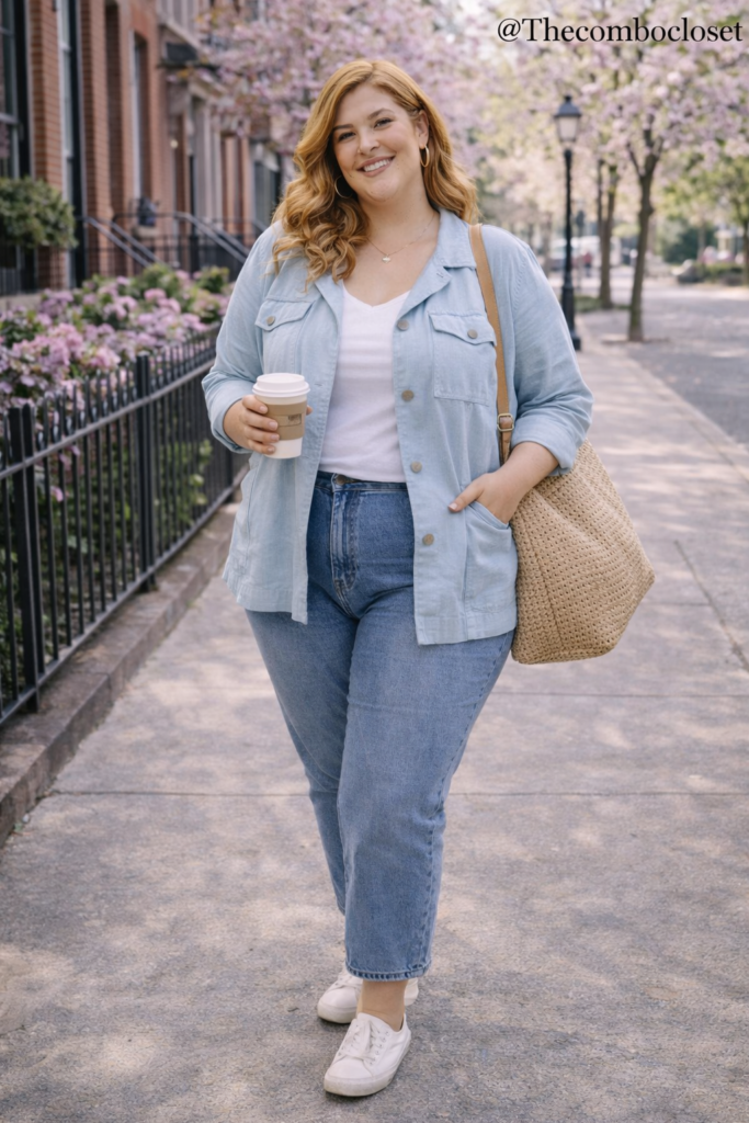 Lightweight Jacket with Jeans for Spring Look