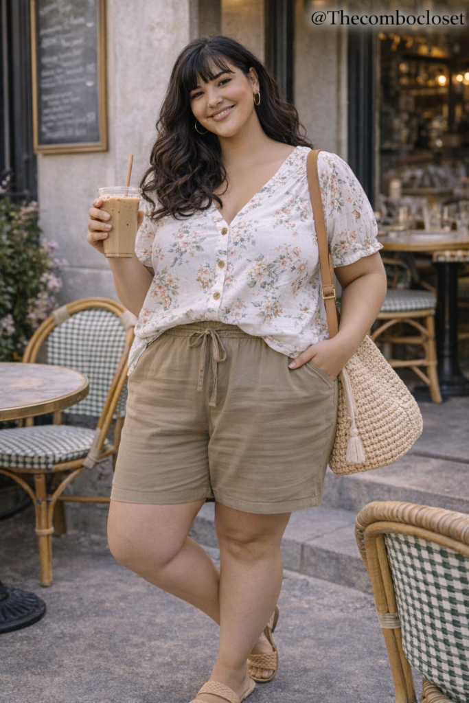 Floral Button-Down Top For Spring 