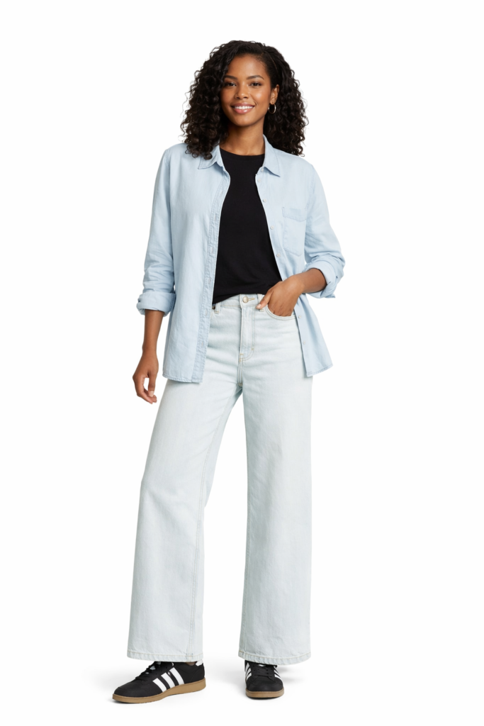 Light-Wash Denim Layer