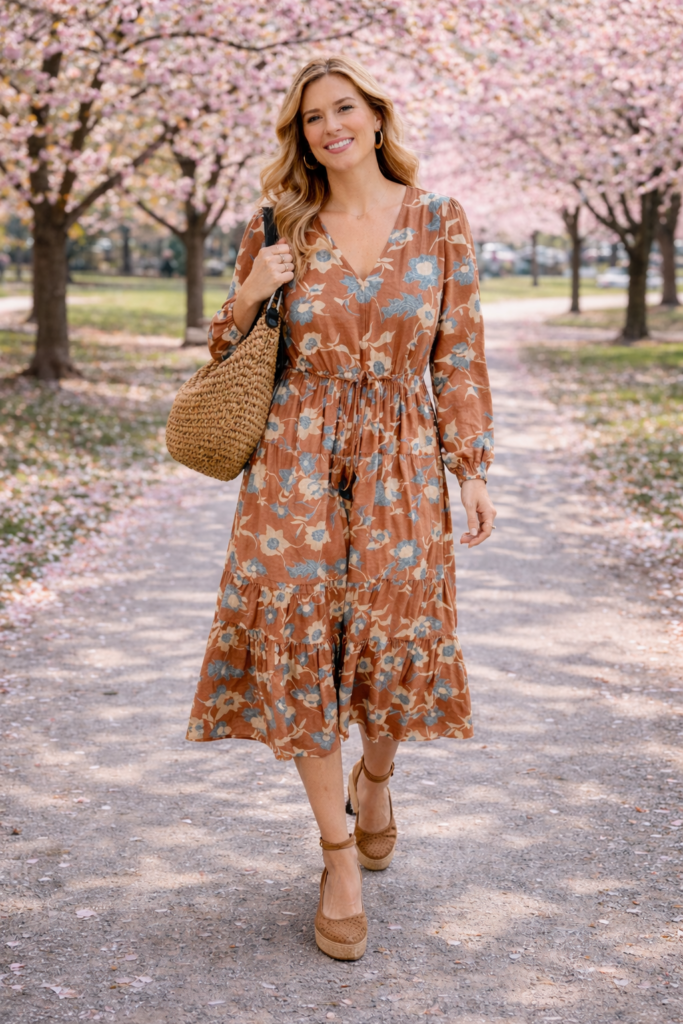Spring Romantic Boho Midi