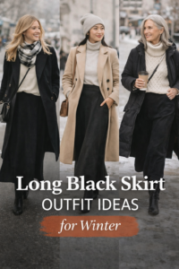 Long Black Skirt Outfit Winter