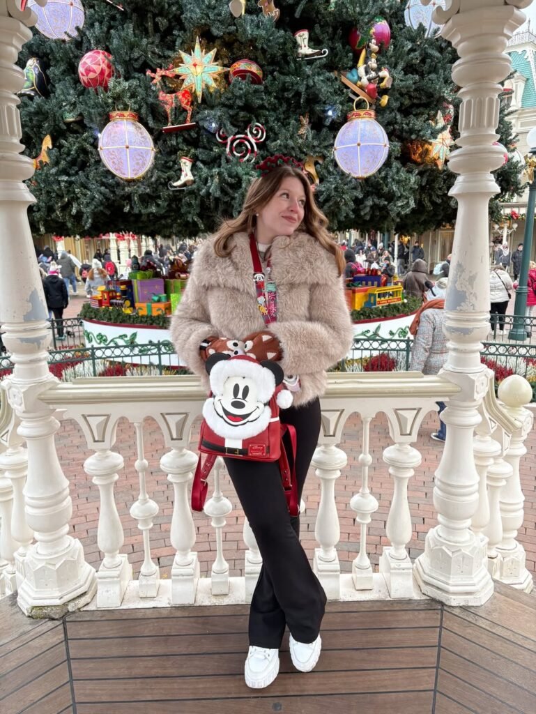 Festive Faux-Fur Layers with Mickey Holiday Charm