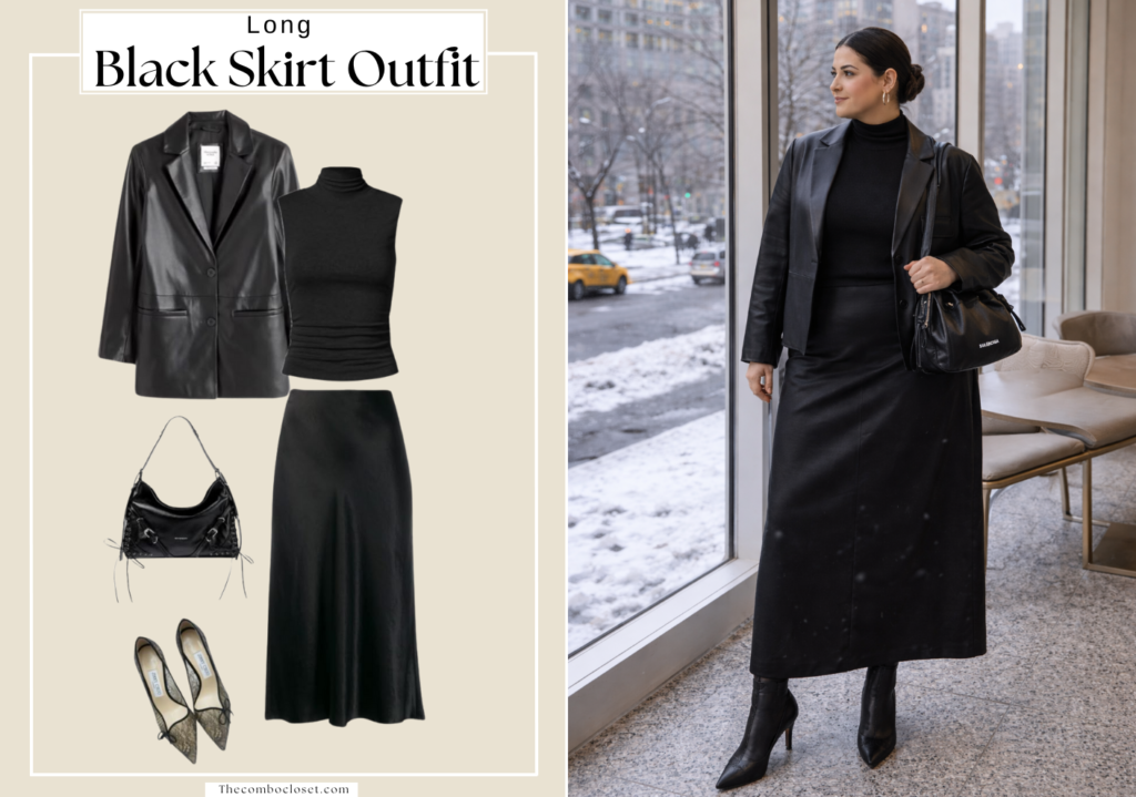 Black Skirt Outfit for Ladies
