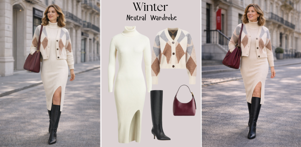 Neutral Dresses for Winter