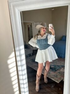 Plus Size Denim Dress Cowgirl Style
