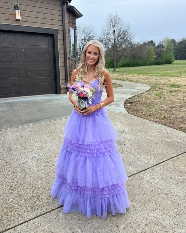 Sparkle Purple Prom Dresses