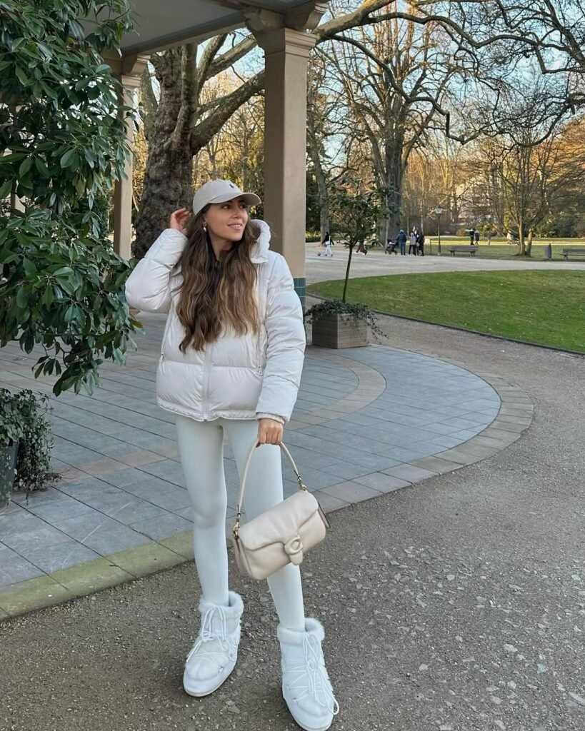 Winter White Look with Classic Moon Boots