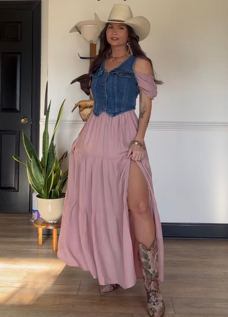 Maxi Dress Cowgirl Outfit