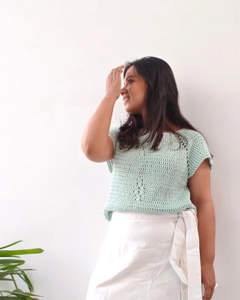 Soft Mint Crochet Top for an Easy Summer 