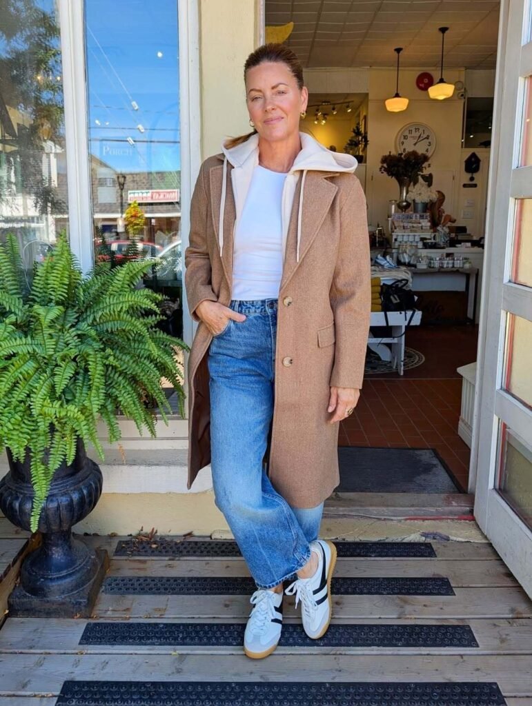 Layered Coat with Hoodie Insert