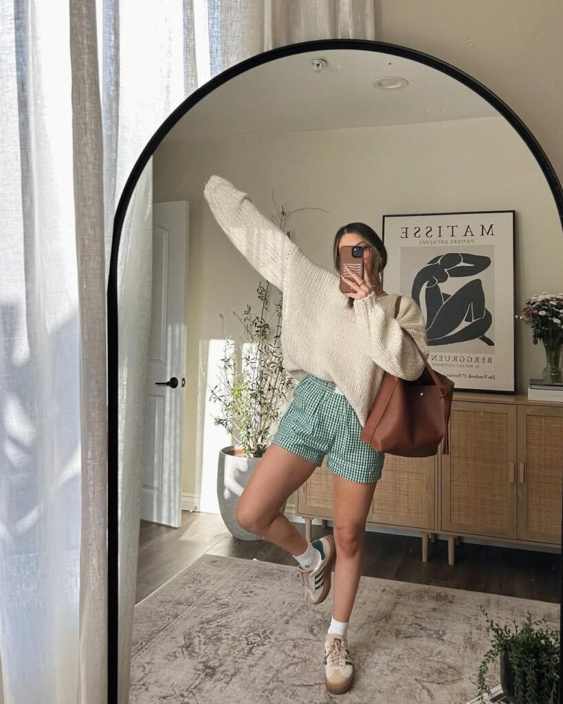 Spring Shorts & Chunky Knit Combo