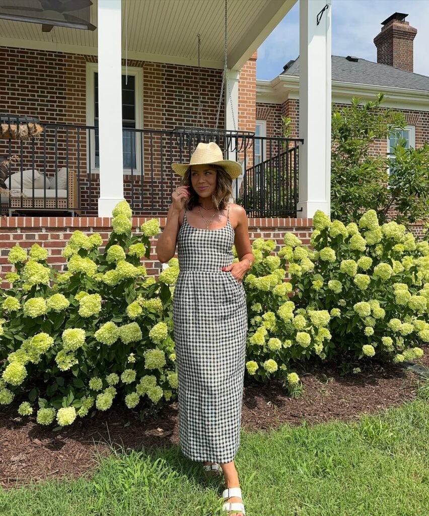 Sundress & Straw Hat Look