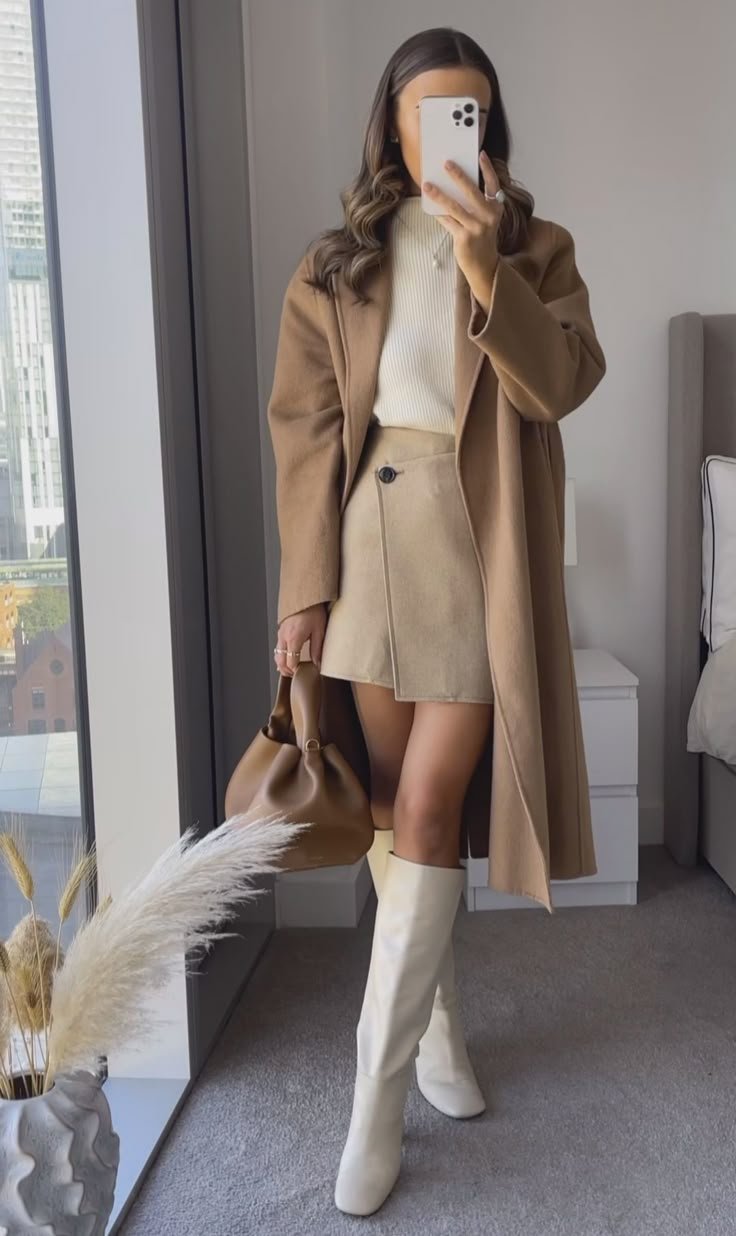 ivory boots Outfit Ideas