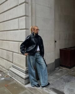Edgy Street Style with Oversized Denim