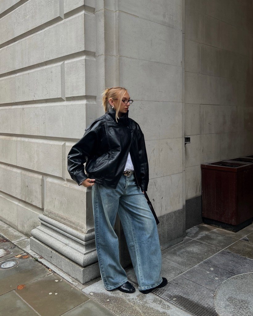 Edgy Street Style with Oversized Denim