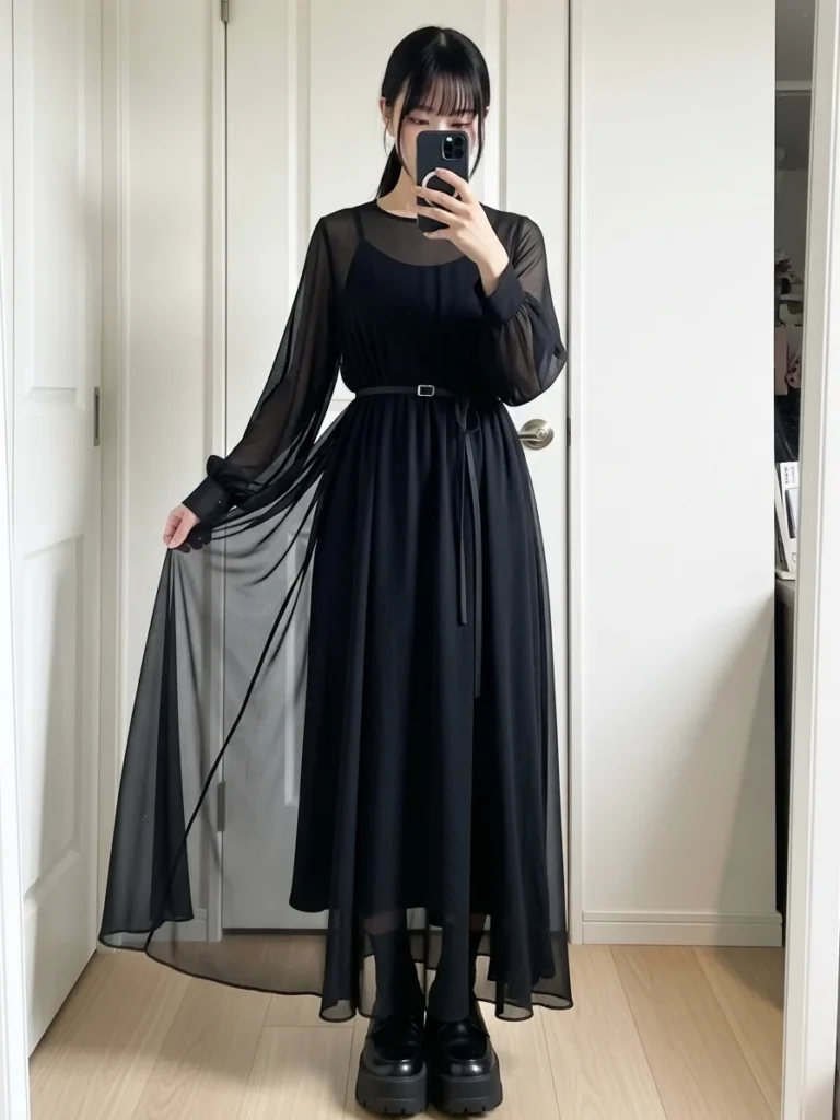 Black Trad Goth Dress