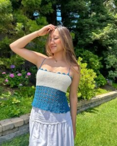 White Crochet Summer Top