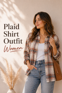 Plaid Shirt Outfit ideas For Women