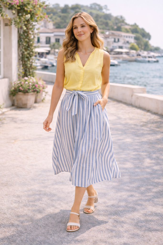 Soft Breezy Summer Skirt Look