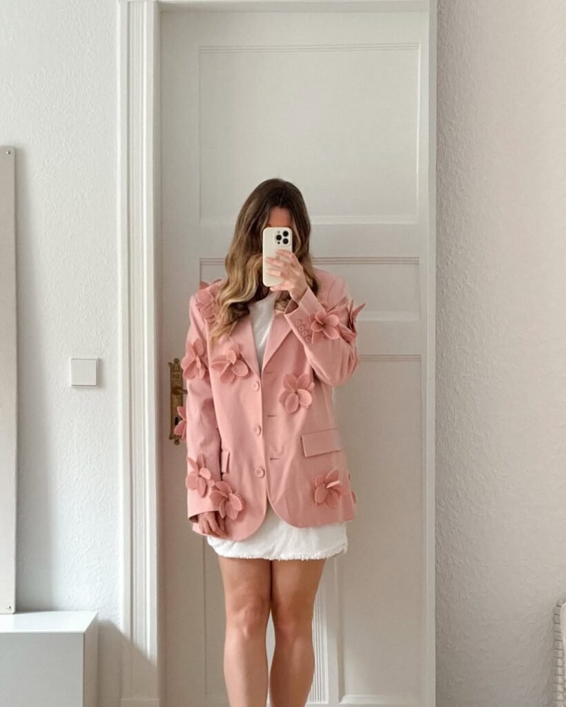 Pink Blazer Dress For Women