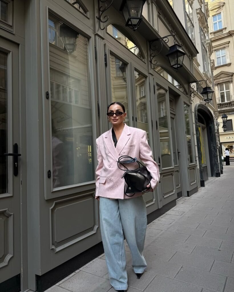 What To Wear With A  Pink Blazer Ladies