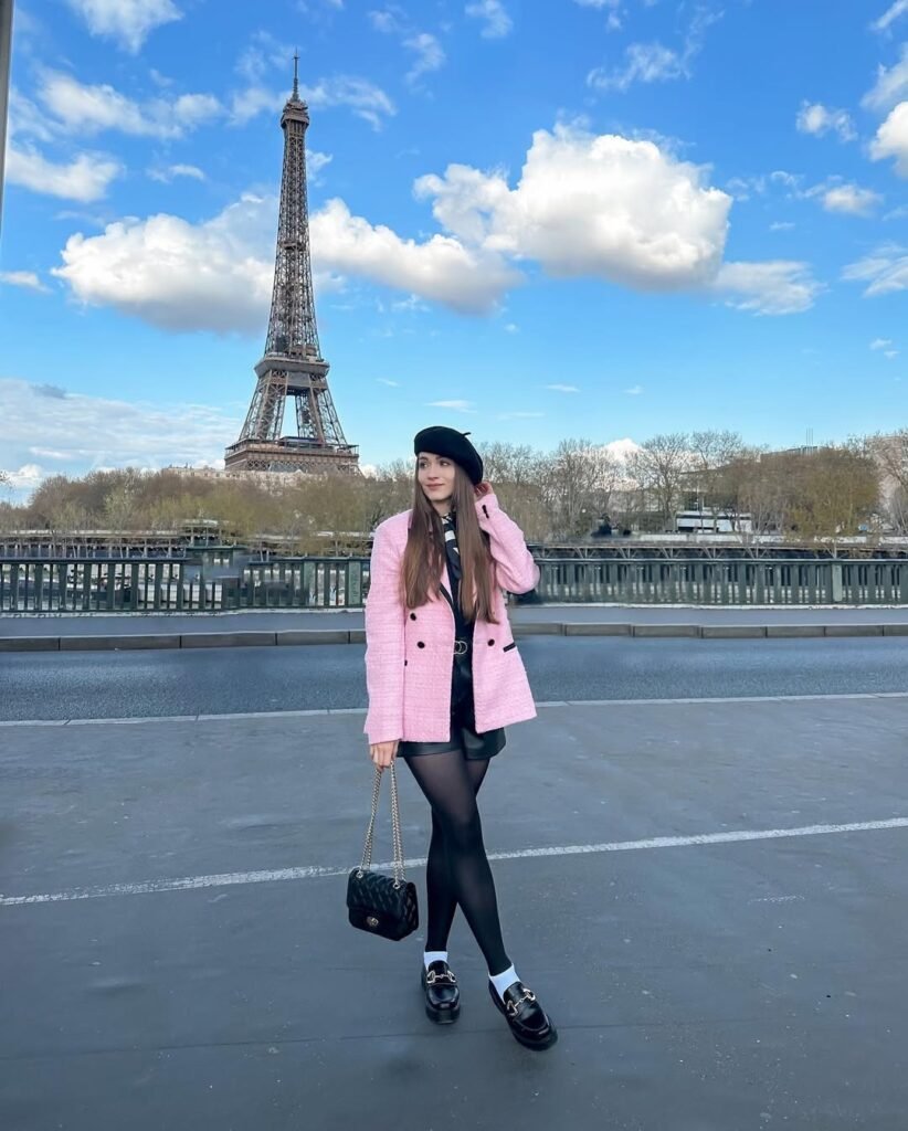 Paris Inspired Pink Blazer Outfit