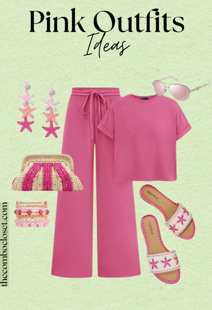 Cozy Pink Lounge Set Outfit
