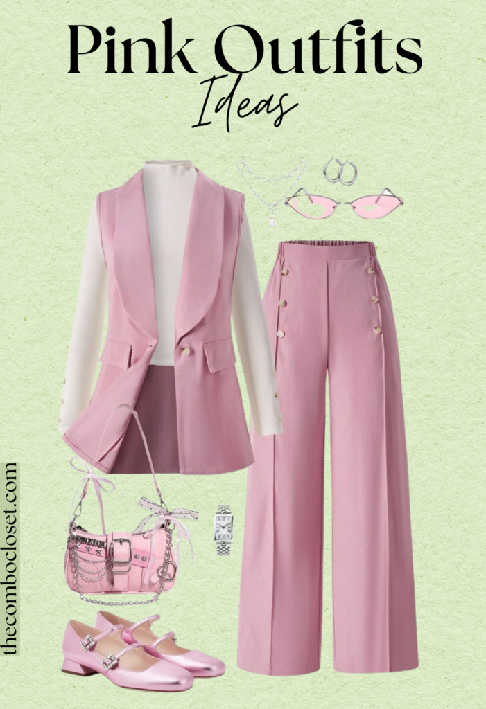 Chic Pink Tailored Pants Outfit