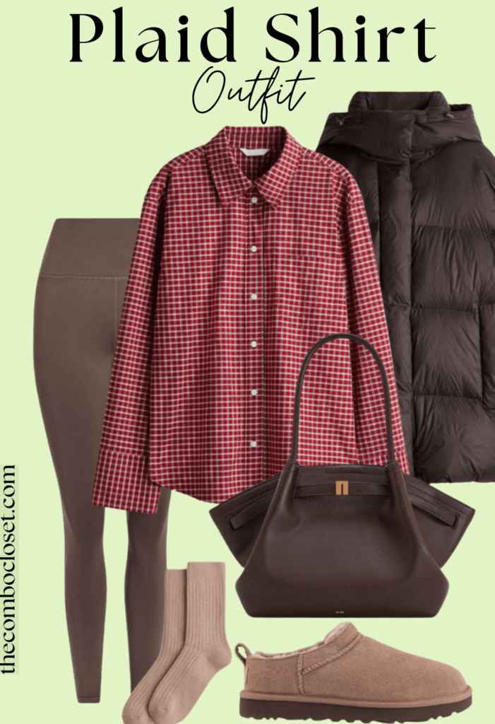 oversized plaid flannel shirt With Jacket